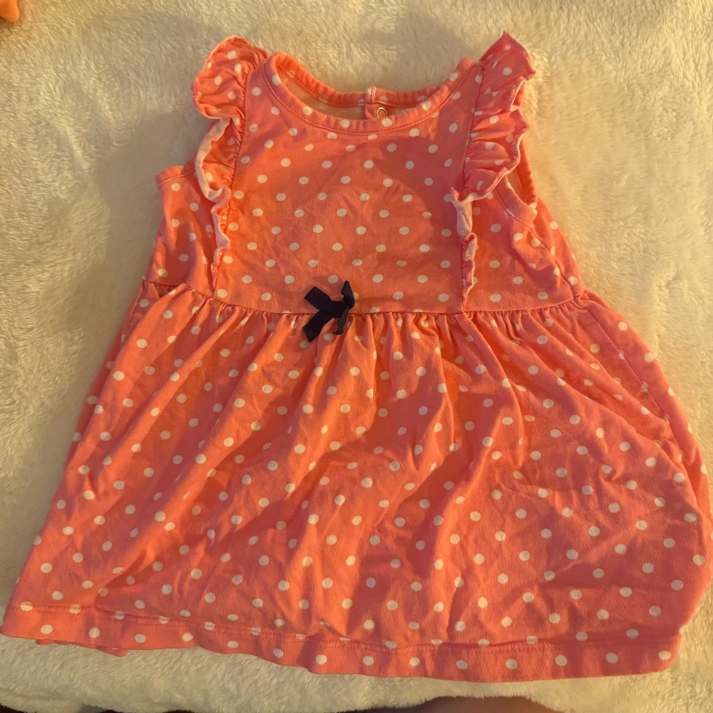 Polka Dot Ruffle Sleeve Kids Dress